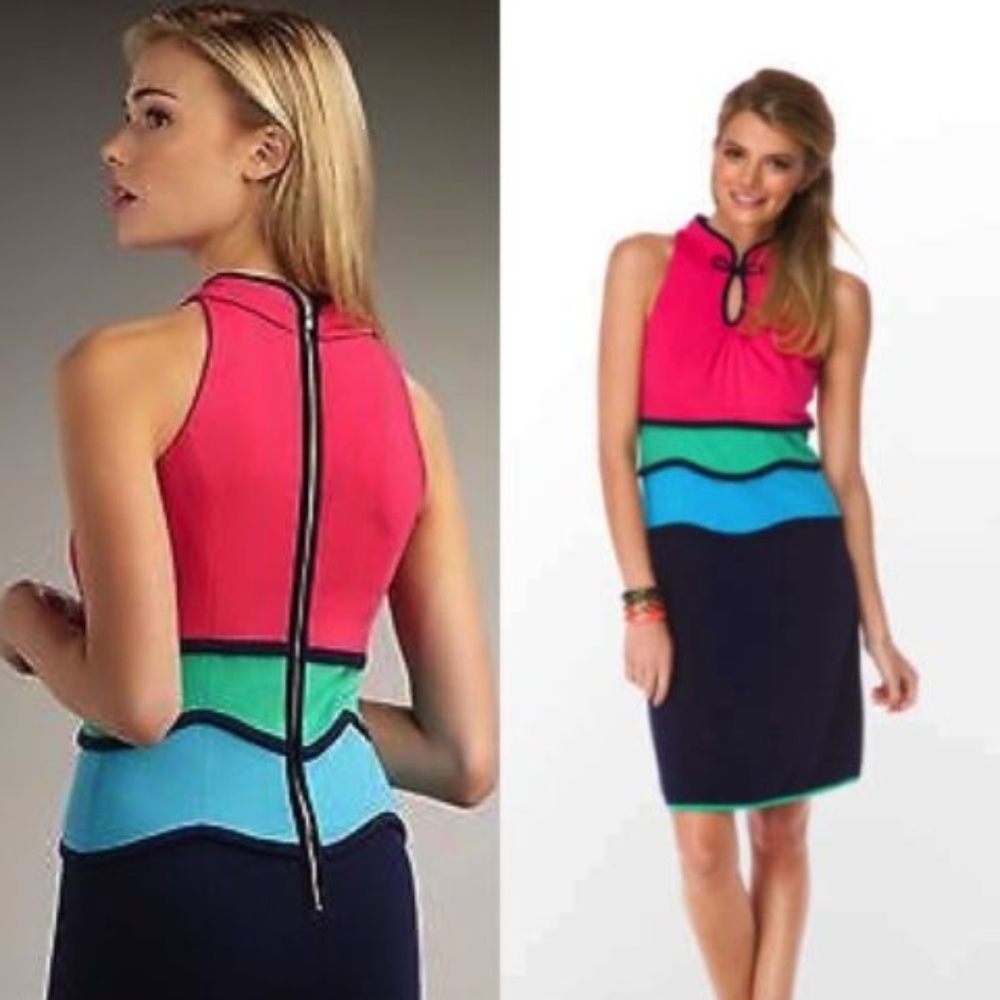 Lilly Pulitzer Marci Multi Quad Colorblock Navy